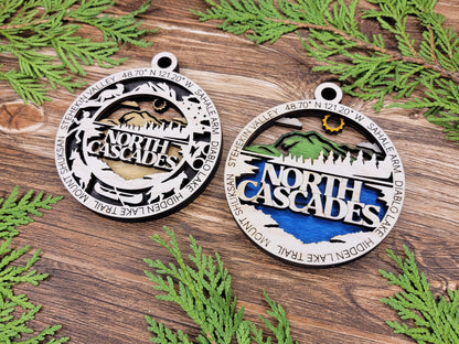 National Park  Wooden Christmas Ornament Set