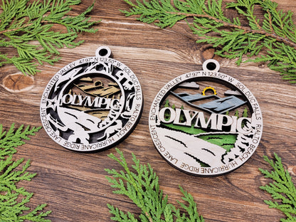 National Park  Wooden Christmas Ornament Set