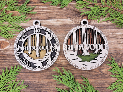 National Park  Wooden Christmas Ornament Set