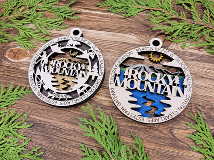 National Park  Wooden Christmas Ornament Set