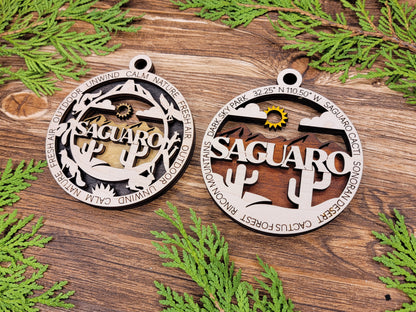 National Park  Wooden Christmas Ornament Set