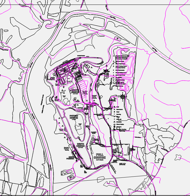 Virginia International Raceway Race Track Topography Map Wall Decor