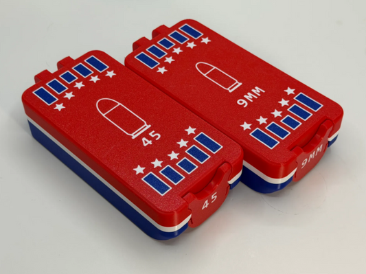 9mm or 45 ACP (USA-250) Ammo Box-3d Printed