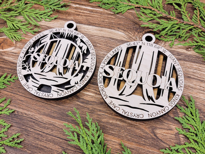 National Park  Wooden Christmas Ornament Set