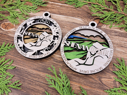 National Park  Wooden Christmas Ornament Set