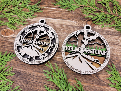 National Park  Wooden Christmas Ornament Set