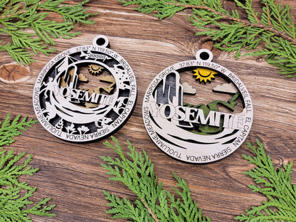 National Park  Wooden Christmas Ornament Set