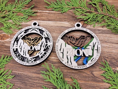 National Park  Wooden Christmas Ornament Set