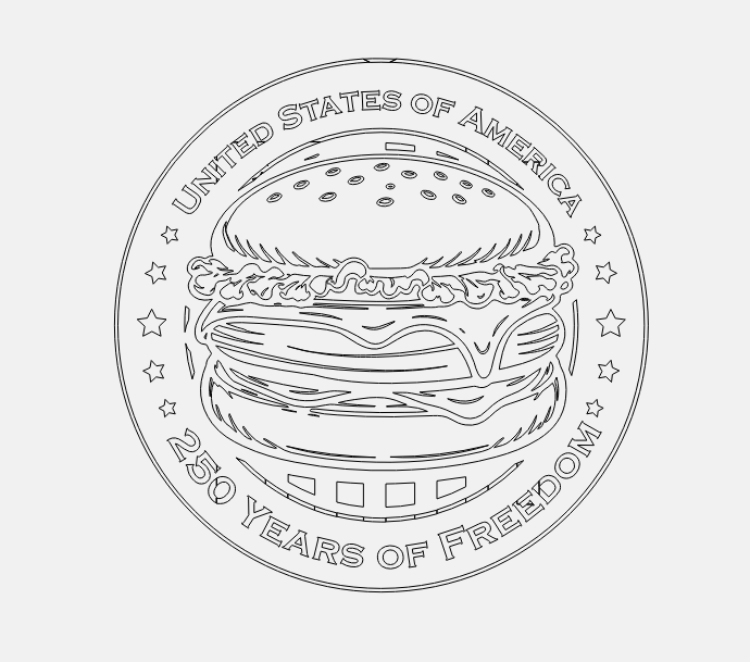 White Oak Maple Patriotic Cutting Board: 250th Anniversary Laser Engraved , 250 Years of Freedom