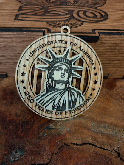 America 250 Wood Ornament Collection