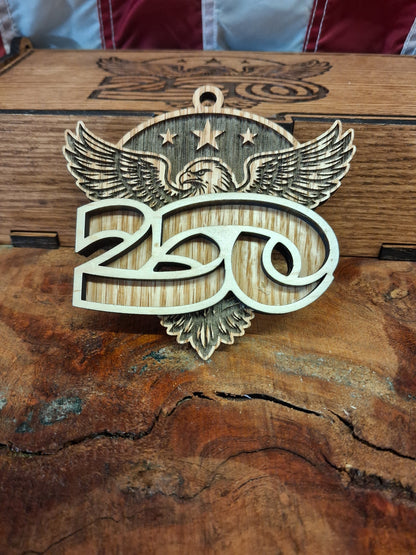 America 250 Wood Ornament Collection
