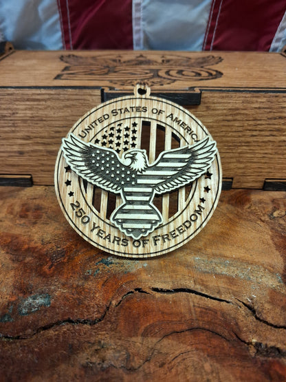 America 250 Wood Ornament Collection