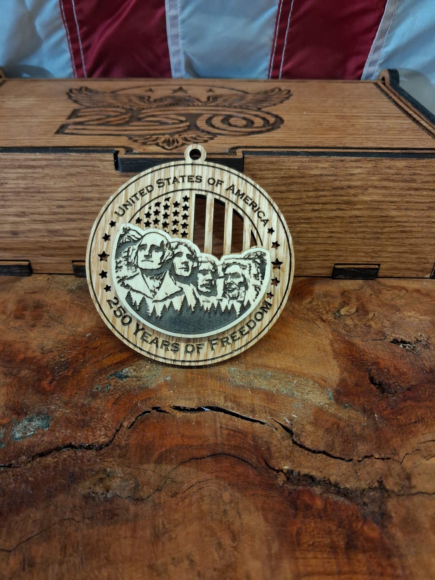 America 250 Wood Ornament Collection