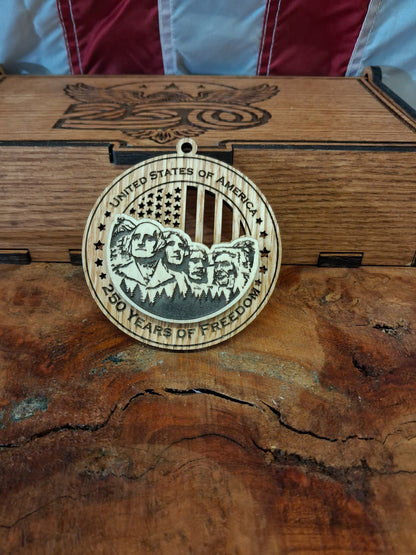 America 250 Wood Ornament Collection