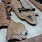 30 x 15 Tico Belle laser cut and Engraved wall hanging