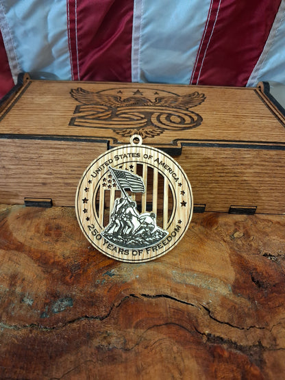 America 250 Wood Ornament Collection