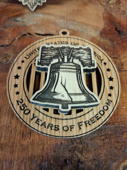 America 250 Wood Ornament Collection
