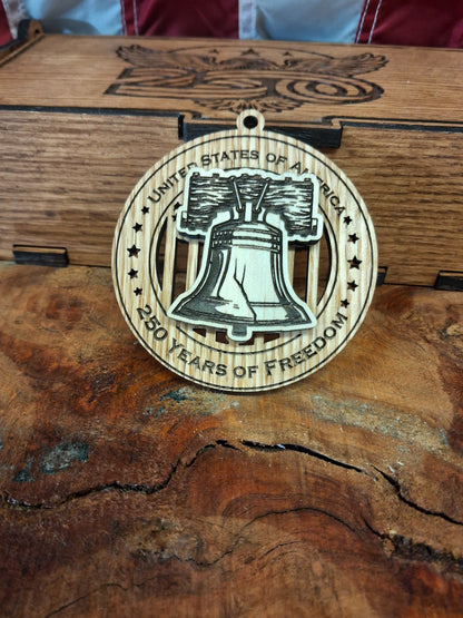 America 250 Wood Ornament Collection