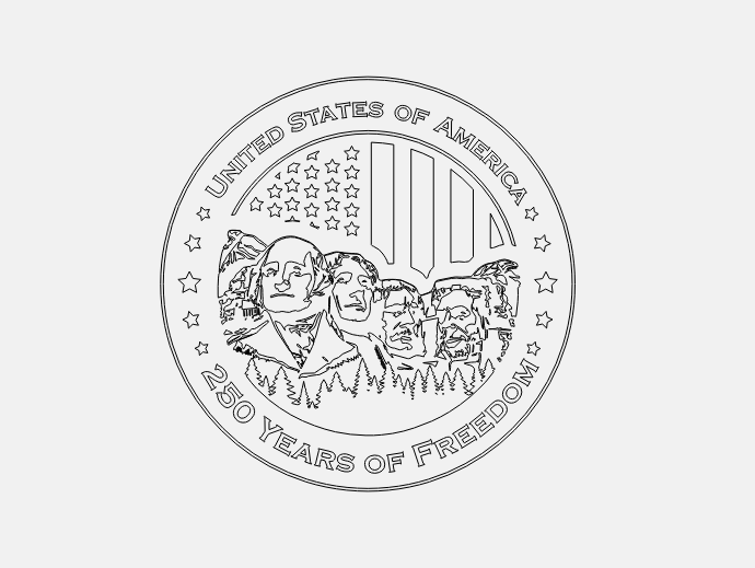White Oak Maple Patriotic Cutting Board: 250th Anniversary Laser Engraved , 250 Years of Freedom